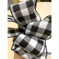 thumbnail image 1 of Black And White Plaid Wired Ribbon, 1 of 1