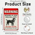 thumbnail image 2 of Warning Beware Of Dog Sign Dog Will Bite Rottweiler Metal Tin Signs Outdoor Yard Sign Metal Tin Sign 8x12 Inch, 2 of 6