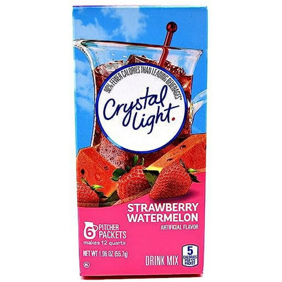 Crystal Light Strawberry Watermelon Drink Mix, 12-Quart Canister (Pack of 3)
