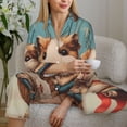thumbnail image 6 of Fotbe Hot Air Balloon Guinea Pig Pattern Long Sleeve Pajama Set for Women,Sleepwear Set,2-piece Loungewear Set,Soft PJs Comfy Nightwear with Pockets -Medium, 6 of 7