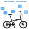 thumbnail image 3 of Zimtown 20" Adult Folding Bike, 7 Speed Shimano Lightweight City Commuter Bicycle, Black, 3 of 8