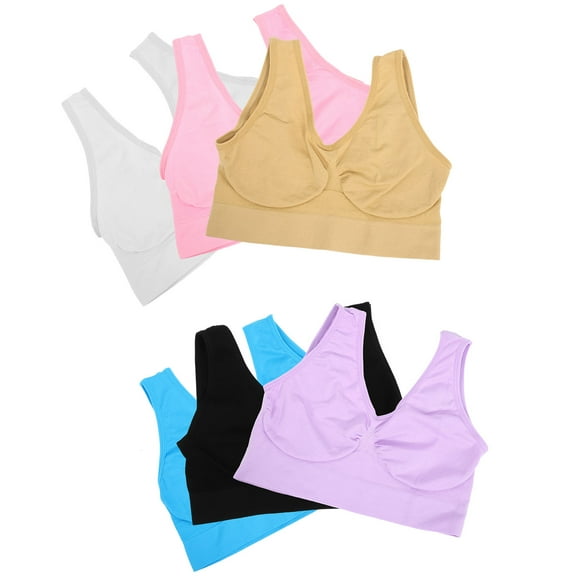HINTRMENT 6Pcs Nylon Sports Bra for Women Breathable and Seamless Design