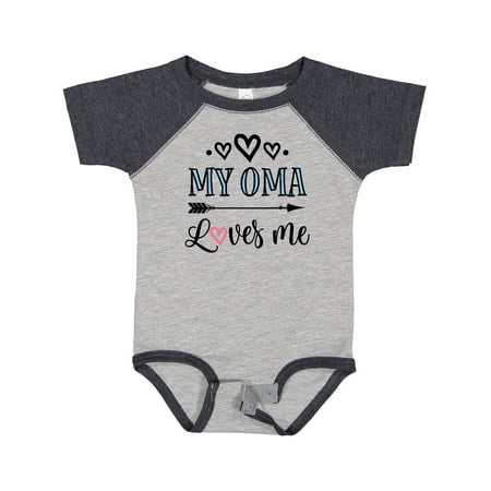 

Inktastic My Oma Loves Me Grandchild Gift Baby Girl Bodysuit