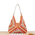 thumbnail image 6 of Women Knitted Shoulder Bag Large Capacity Crochet Hobo Bags for Vacation(Orange) Shoulder Bags for Women, 6 of 10