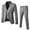 Grey, variant on TBWNWG Men's Slim Fit Three Piece Suit for Business Wedding and Formal Party Events with Vest Pants and Tailored Coat,Sizes M