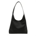 thumbnail image 3 of Leather Tote Bag for Women Top-Handle Shoulder Bag Large Capacity (Black One Size), 3 of 3