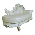 thumbnail image 2 of Acme Vendome CHAISE W/2 PILLOWS Synthetic Leather & Antique Pearl Finish, 2 of 5