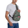 thumbnail image 7 of Sling Bag for Men, Paisley Pattern No.9091 Fanny Pack Crossbody Bags Shoulder Chest Bag, Small Gym Bag Anti Theft Crossbody Backpack Daypack for Travel Sports Running Hiking, 7 of 7