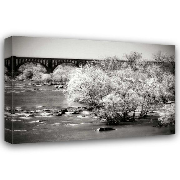 Alan Hausenflock 18x13 Gallery Wrapped Canvas Wall Art Titled - Lee Bridge II