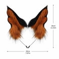 thumbnail image 3 of Accessories, Faux Wolf Ears, Plush Animal Ear Headbands, Furry Dress Up Props, 11X8 Inch Soft Black and White Fluffy Ear Headwear for Halloween and Themed Party Use, 3 of 5