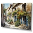thumbnail image 2 of Designart "Mediterranean Village Street V" Cottage Landscape Wall Art Living Room, 2 of 5