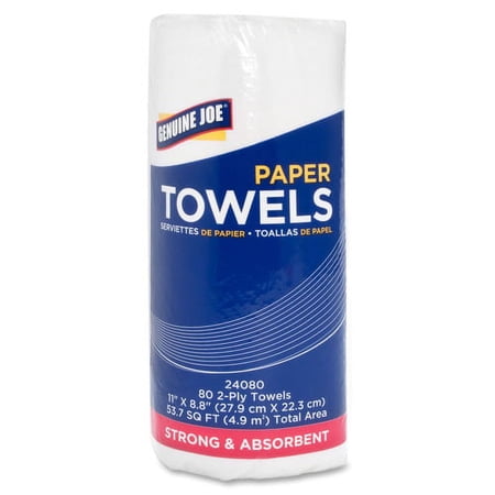 Genuine Joe, GJO24080, Kitchen Roll Flexible Size Towels, 30 / Carton, White