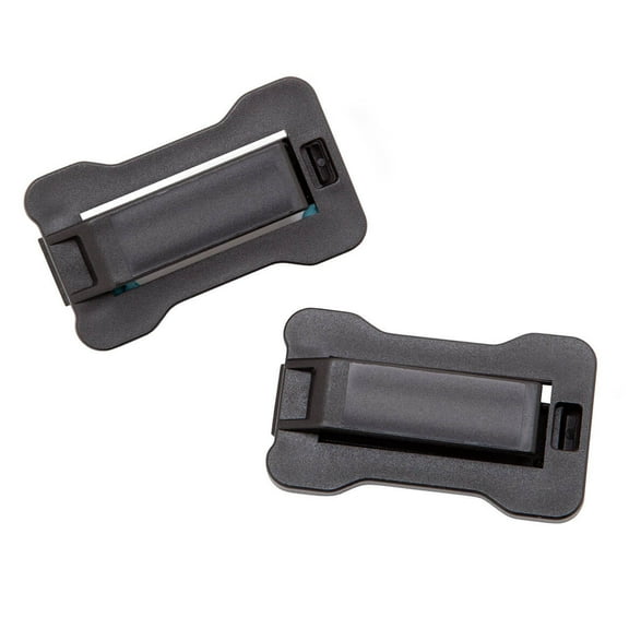 Seatbelt Adjusters, Fully Adjustable – Black, Measures 2 3/4" H x 1 1/2" W - Set of 2