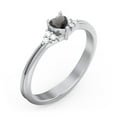 thumbnail image 3 of Birthstone Heart Ring with Shoulder Accents - Smokey Quartz (June), 3 of 4