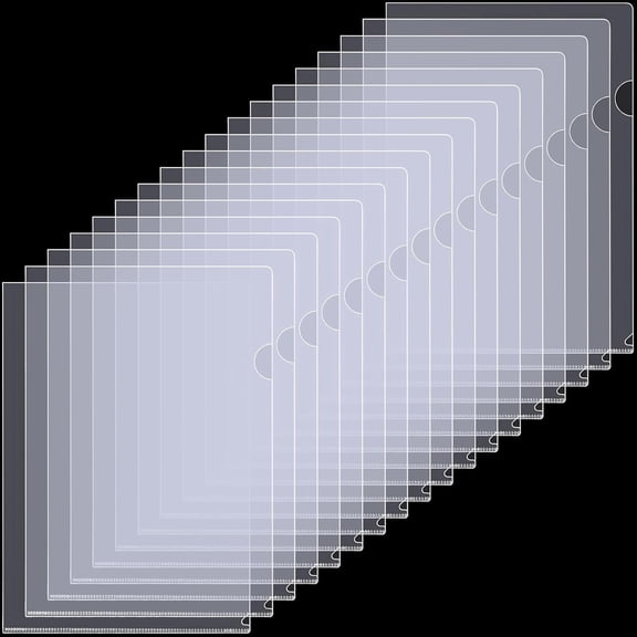 CASAON 18 Pack A4 Size Clear Plastic Document Folders