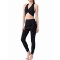 thumbnail image 3 of Women's Halter Twist Front T-Back Cropped Sports Tank Top Black S, 3 of 8