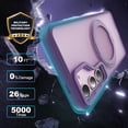thumbnail image 5 of for Samsung Galaxy S24 Case with 360°Rotatable Magnetic Ring Stand, Compatible with Mag-Safe [Military Grade Drop Protection] Translucent Slim Phone Case for Samsung Galaxy S24,6.2",Purple, 5 of 14
