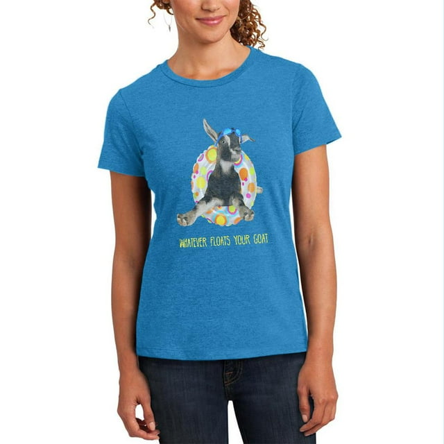 Whatever Floats your Goat Boat Womens Soft Heather T Shirt