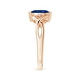 thumbnail image 3 of Angara Natural 0.6 Ct. Blue Sapphire with Diamond Infinity Ring in 14K Rose Gold for Women (Ring Size: 3), 3 of 10
