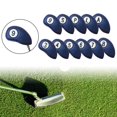 thumbnail image 4 of Cubierta de cabeza de palos de golf Perfecl Piel Sintética Azul 11 Piezas, 4 of 8