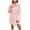 Pink, variant on Fanxing Plush Soft Robes for Women, Premium Fleece Jacquard Knee Length Robe Womens Cozy Warm Bathrobe Beige L
