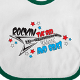 thumbnail image 4 of Inktastic Rocking the Red, White, and Blue Boys or Girls Baby Bib, 4 of 4