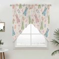 thumbnail image 5 of Pink Blue Green Easter Kitchen Window Curtains, Swag Curtains Valance for Bedroom Living Room Bathroom, Spring Bunny Colorful Eggs Rod Pocket Window Treatment Curtain Block Drapes 2 Panels 36"x63", 5 of 9