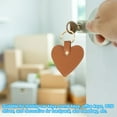 thumbnail image 5 of Uxcell Heart Leather Keychains Leather Key Fobs with Key Rings Keychain Holder for Wedding Gifts Brown 6 Pack, 5 of 6