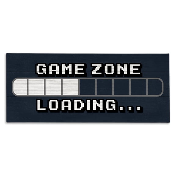 Stupell Industries Contemporary Game Zone Loading Pixels Canvas Art, 24 x 10, by Lil' Rue