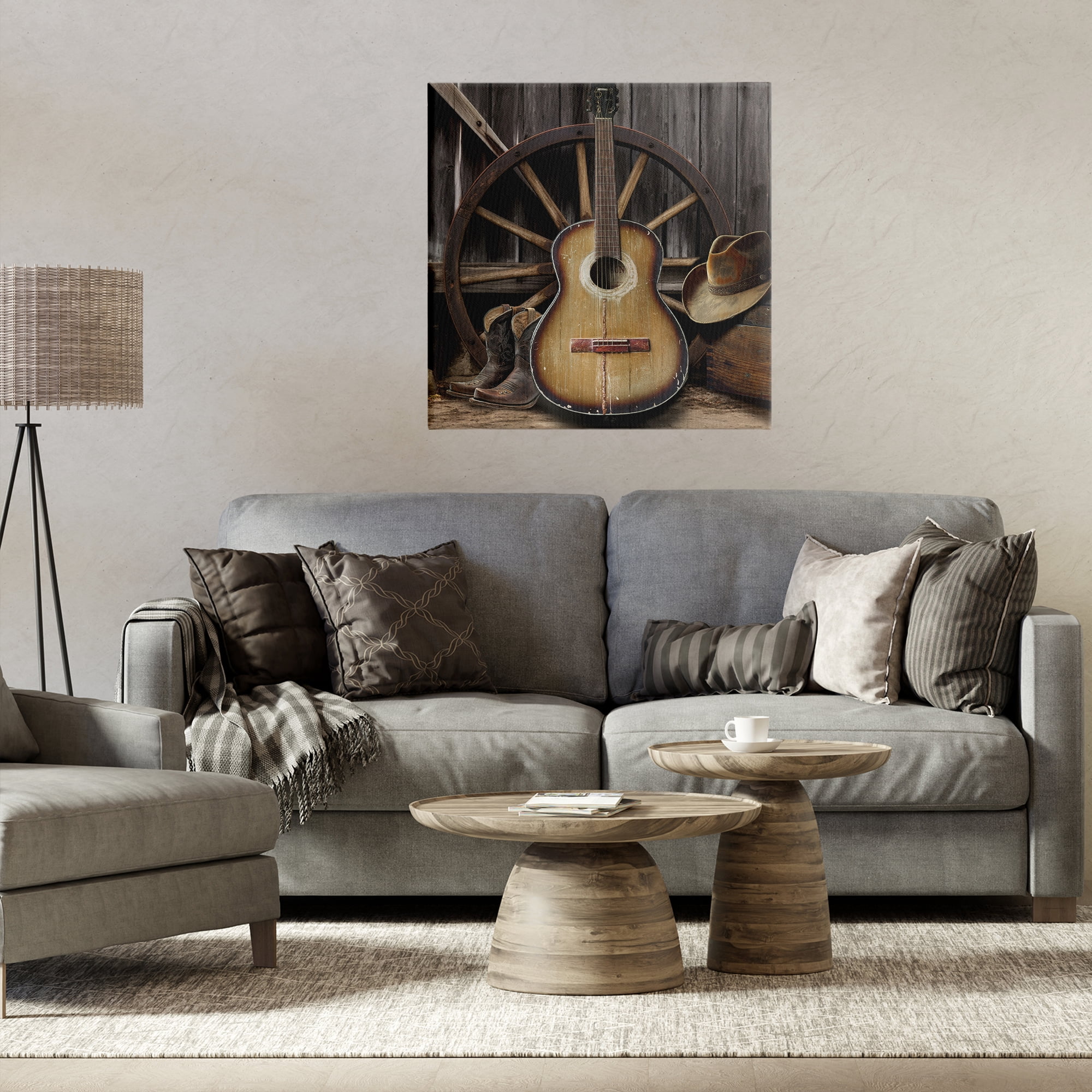 Stupell Industries Rustic Western Guitar with Hat Canvas Wall Art, design by CAD Designs