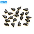 thumbnail image 3 of Unique Bargains 20Pack Teardrop Sew on Rhinestone - 8x5mm Glass Teardrop Crystal Rhinestones in Gold Prong Setting (Black), 3 of 7