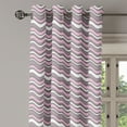 thumbnail image 2 of Ambesonne Geometric Grommet Curtain, Wavy Stripes Nautical, 50" x 84", Warm Taupe Pink Cream, 2 of 6