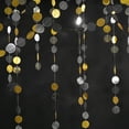 thumbnail image 5 of 35 piezas de puntos circulares dorados, plateados y negros con purpurina para decoración de fiestas, banderines de papel, decoración de fondo para bodas, 5 of 5