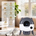 thumbnail image 4 of Automatic Self Cleaning Cat Litter Box with App Control and Triple Safety Protection, 76L Electric Litter Box with Washable Liner and Garbage Bags for Multiple Cats, Light Gray Dark Gray, 4 of 9