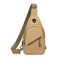 thumbnail image 4 of Bolso de pecho para hombre, elegante mochila informal, bolso de hombro para deportes, mochileros y ciclismo. Caqui, 4 of 9