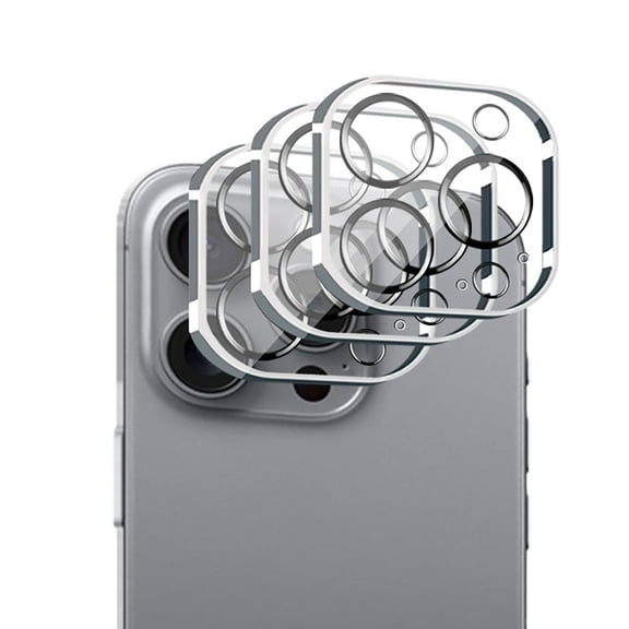 KIQ 3 Pack CLEAR Tempered Glass Screen Protector Cover for the Rear / Back Camera Lens Compatible with iPhone 16 Pro /16 Pro Max