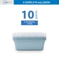 thumbnail image 3 of Mainstays 5-Pack 1-Compartment BPA-Free Plastic Snack Meal Prep Food Storage Containers, 3 Cup, Blue Cameo, 3 of 10