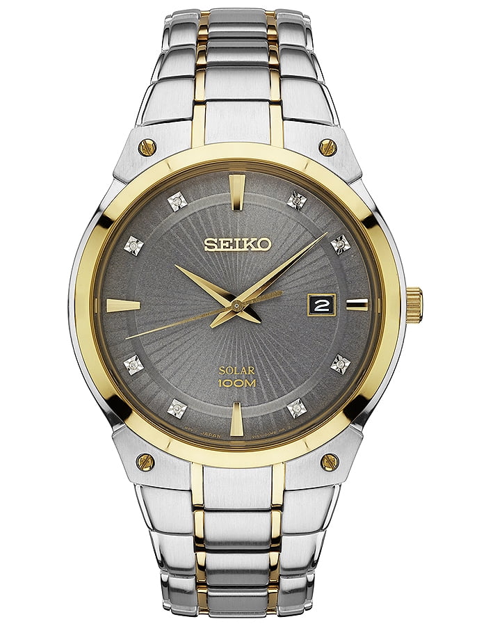seiko solar 100m gold