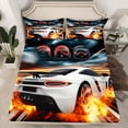 thumbnail image 2 of Erosebridal Teens Racing Car Full Sheet Sets,Extreme Sports Bedding Full Size,Fast Car Decor,Lightweight,4-Piece, 2 of 7