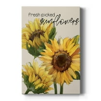 Fresh Picked Sunflowers Premium Gallery Wrapped Canvas - Ready to Hang