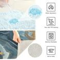 thumbnail image 6 of Bathroom Plush Absorbent Mat Single Square Pad 16x24Inches Bath Mat Fluffy Suitable For Bathroom Toilet Living Room Absorb Water Non-Slip Durable Blue Marble Pattern, 6 of 9