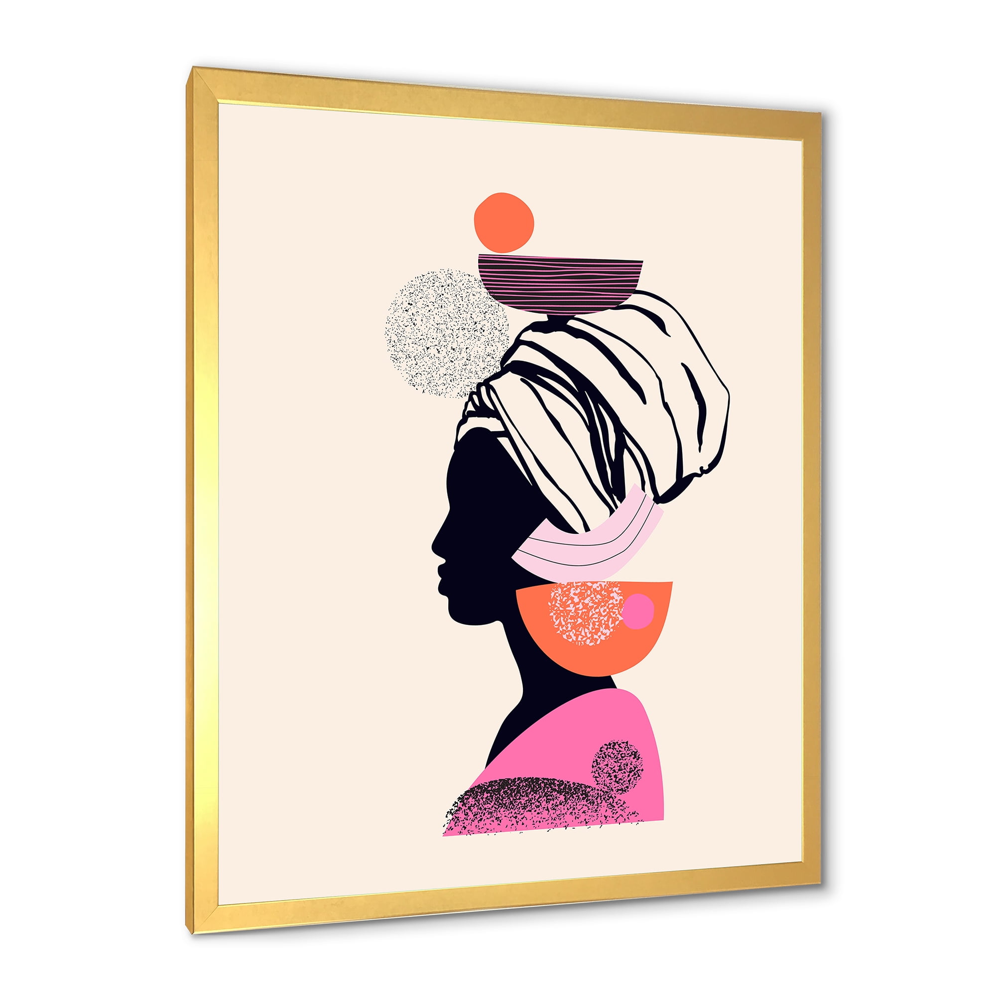 Designart 'Ethnic Portrait of African American Woman' Modern Framed Art Print