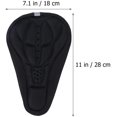 thumbnail image 5 of Funda de sillín de bicicleta Cojín suave 3D SSuperp negro, 5 of 5