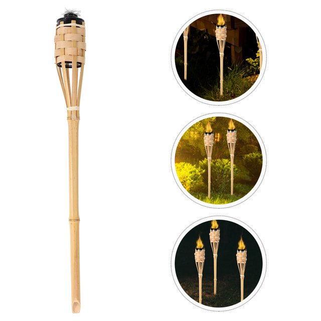 Minkissy 2pcs Garden Torch Light for Outdoor Celebration Prop in Backyard