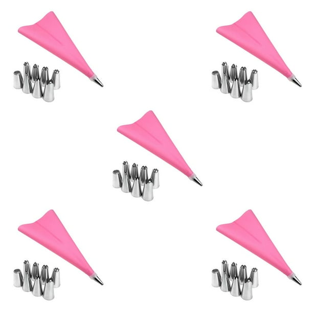 Yuarrent Cake Decorating Tools with Icing Bag Restaurant Making Pastry Confectionery Kit Equipment Props Nozzles Accessory Cream No.03 Satz2 5piezas Yuarrent CBP046427