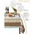 thumbnail image 2 of Farmhouse Green Brown Table Cloth, Vintage Ombre Wooden Waterproof Tablecloth for Rectangle Tables, Reusable Washable Fabric Table Cover for Restaurant Kitchen Dining Tables 60"x102", 2 of 6
