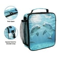 thumbnail image 2 of ALAZA Dolphins Swim Lunch Box Insulated Lunch Bag Reusable Thermal Cooler Tote School Picnic, 2 of 6