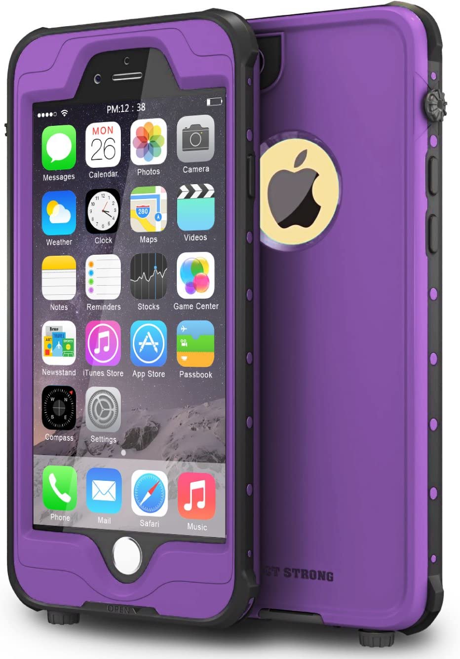 iPhone 6 Plus 5.5 Pouces Étui Étanche [Compatible Empreinte Digitale ID] Protection Complète Mince pour Apple iPhone 6 Plus & 6s Plus (5.5 Pouces) - Violet