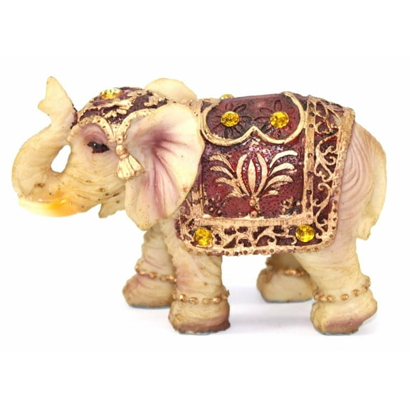 Feng Shui Vintage 3"(H) Elephant Wealth Lucky Figurine Home Decor Housewarming Gift