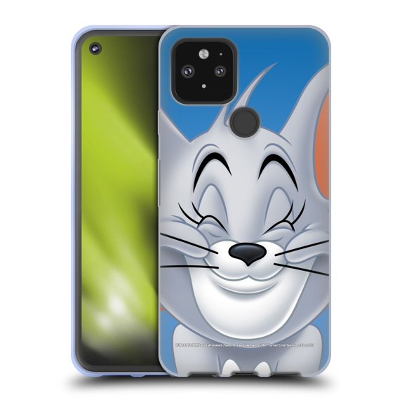 Head Case Designs Officially Licensed Tom and Jerry Full Face Nibbles Soft Gel Case Compatible with Google Pixel 5 5G